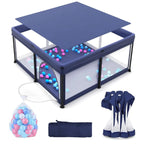 All-in-One Foldable Baby Playpen with Mat & 50 Ocean Balls 👶✨