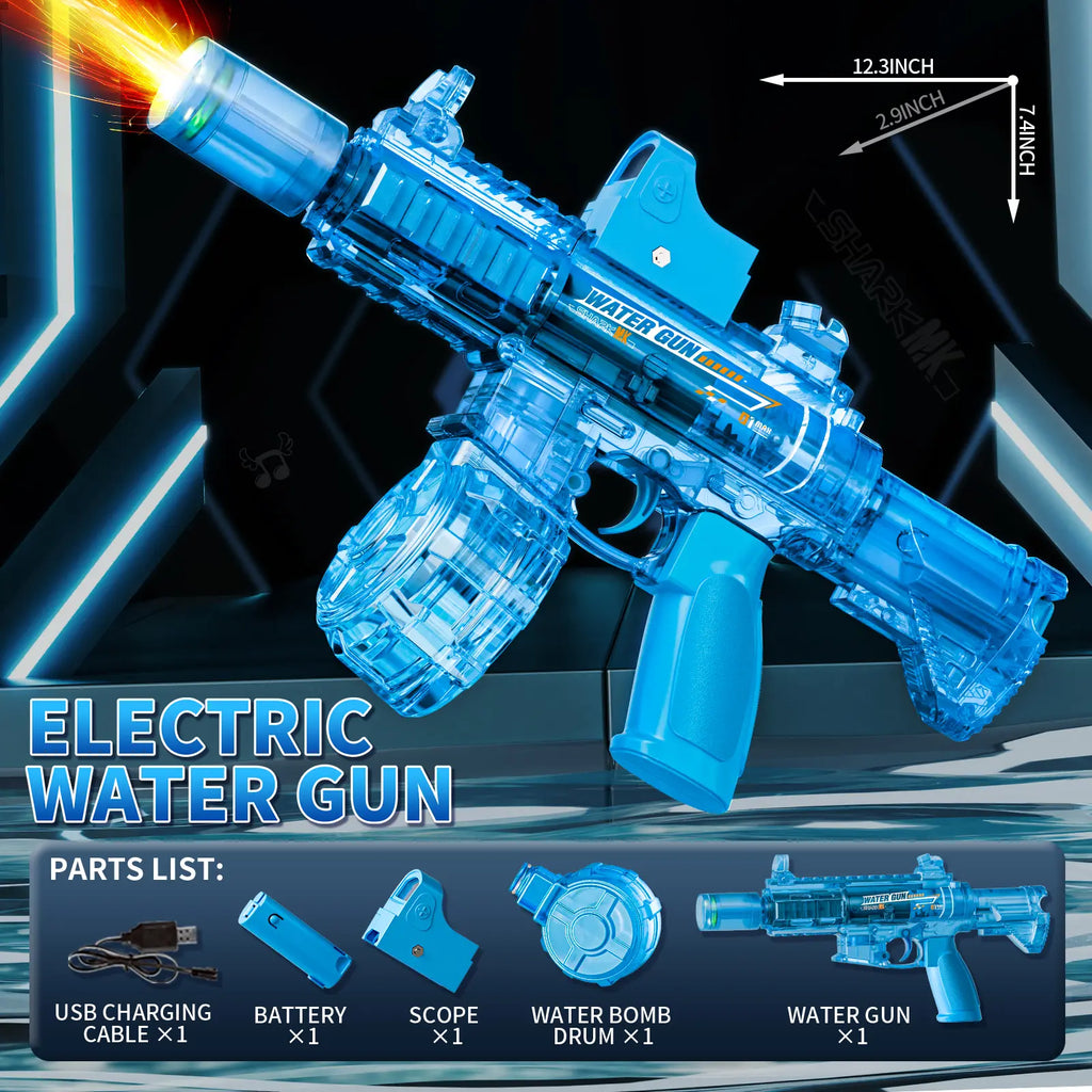 Electric Water Blaster - LED Muzzle Flash & 32ft Range 🌊🔫