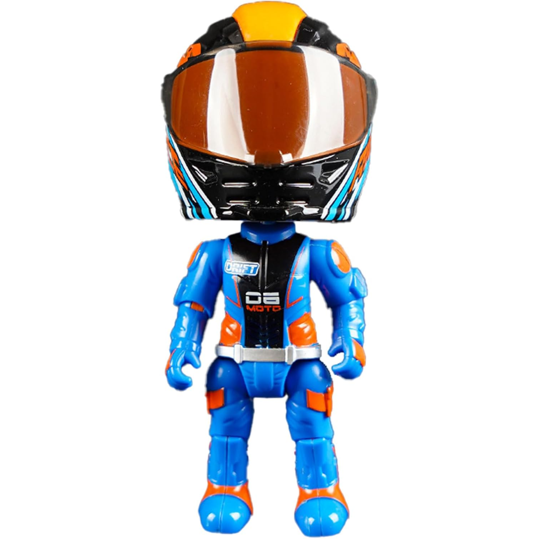 Articulated Racing Biker Figure with Opening Helmet 🏍️