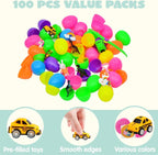 100Pcs Prefilled Easter Egg Kit | Prefilled with Toys & Stickers 🐰