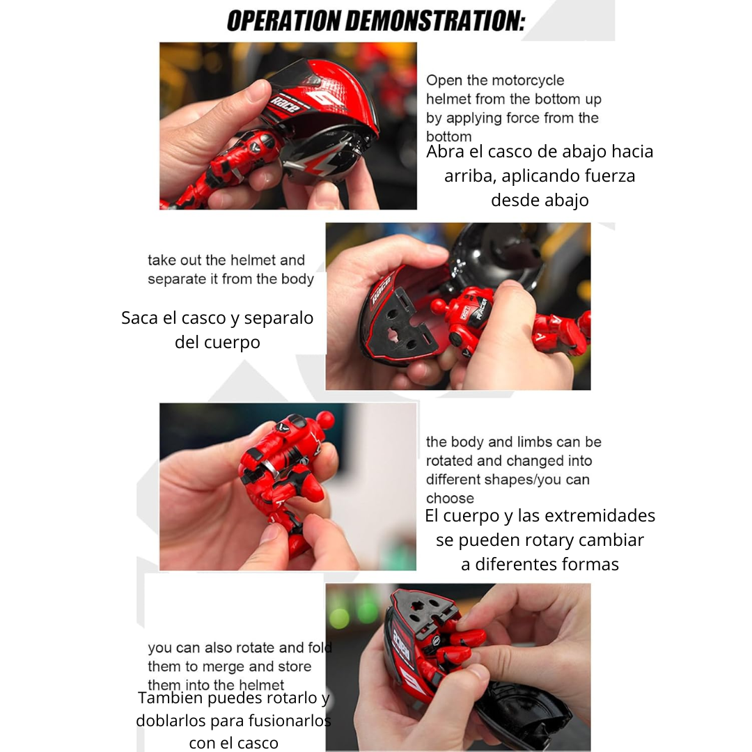 Articulated Racing Biker Figure with Opening Helmet 🏍️