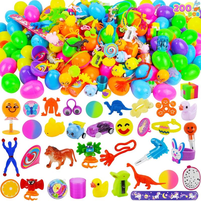 100Pcs Prefilled Easter Egg Kit | Prefilled with Toys & Stickers 🐰