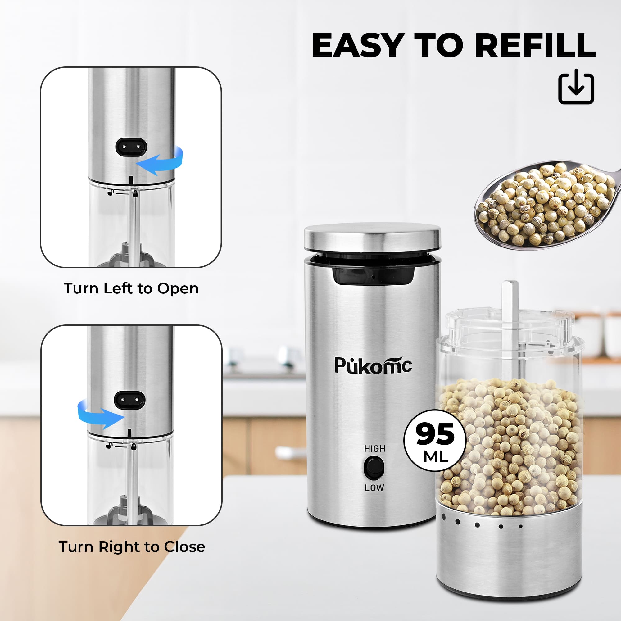 Electric Salt and Pepper Grinder