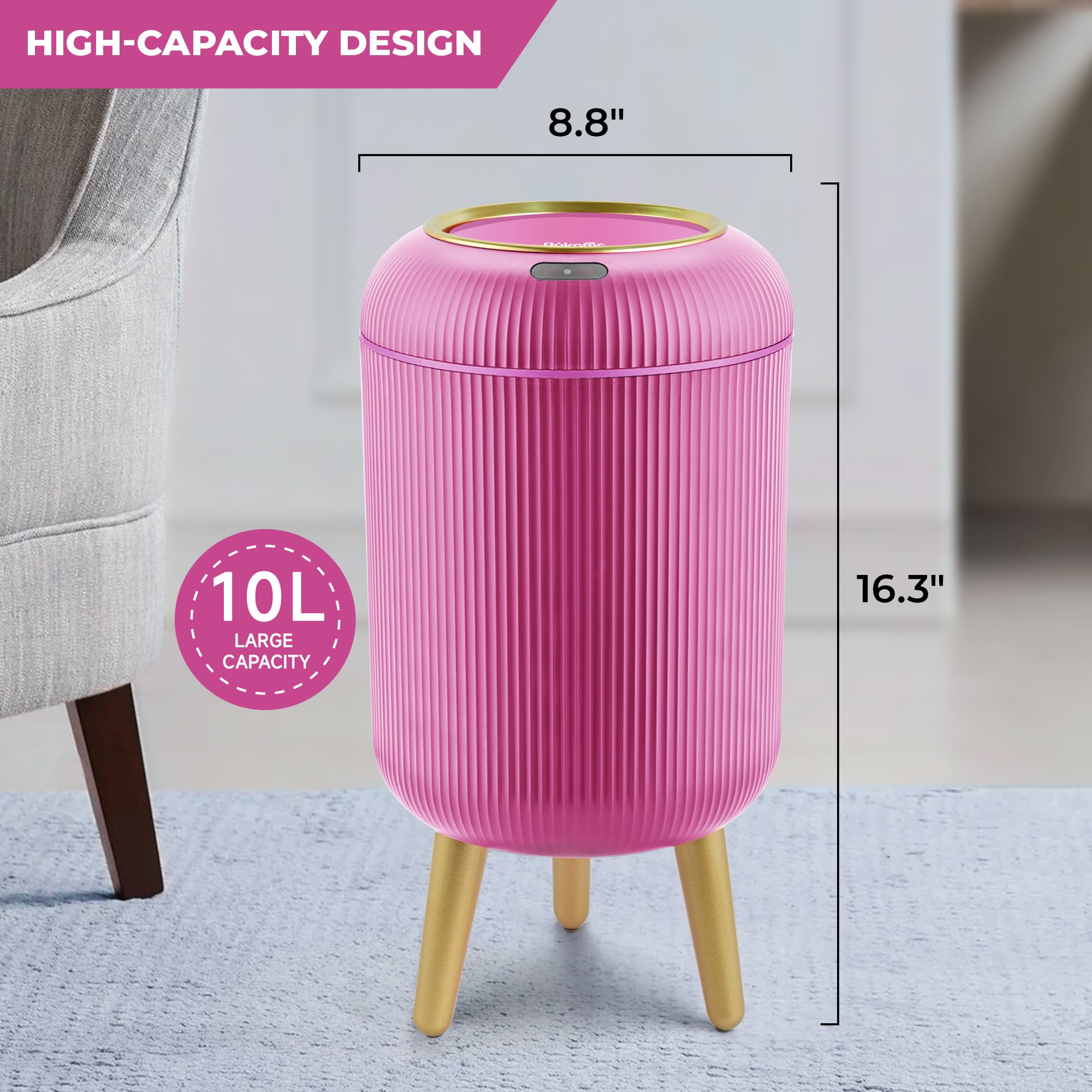 Smart Sensor Trash Can for Small Kitchen and Bathroom