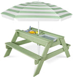 3-in-1 Kids Garden Table - Convertible Sand & Water Station ⛱️🌊