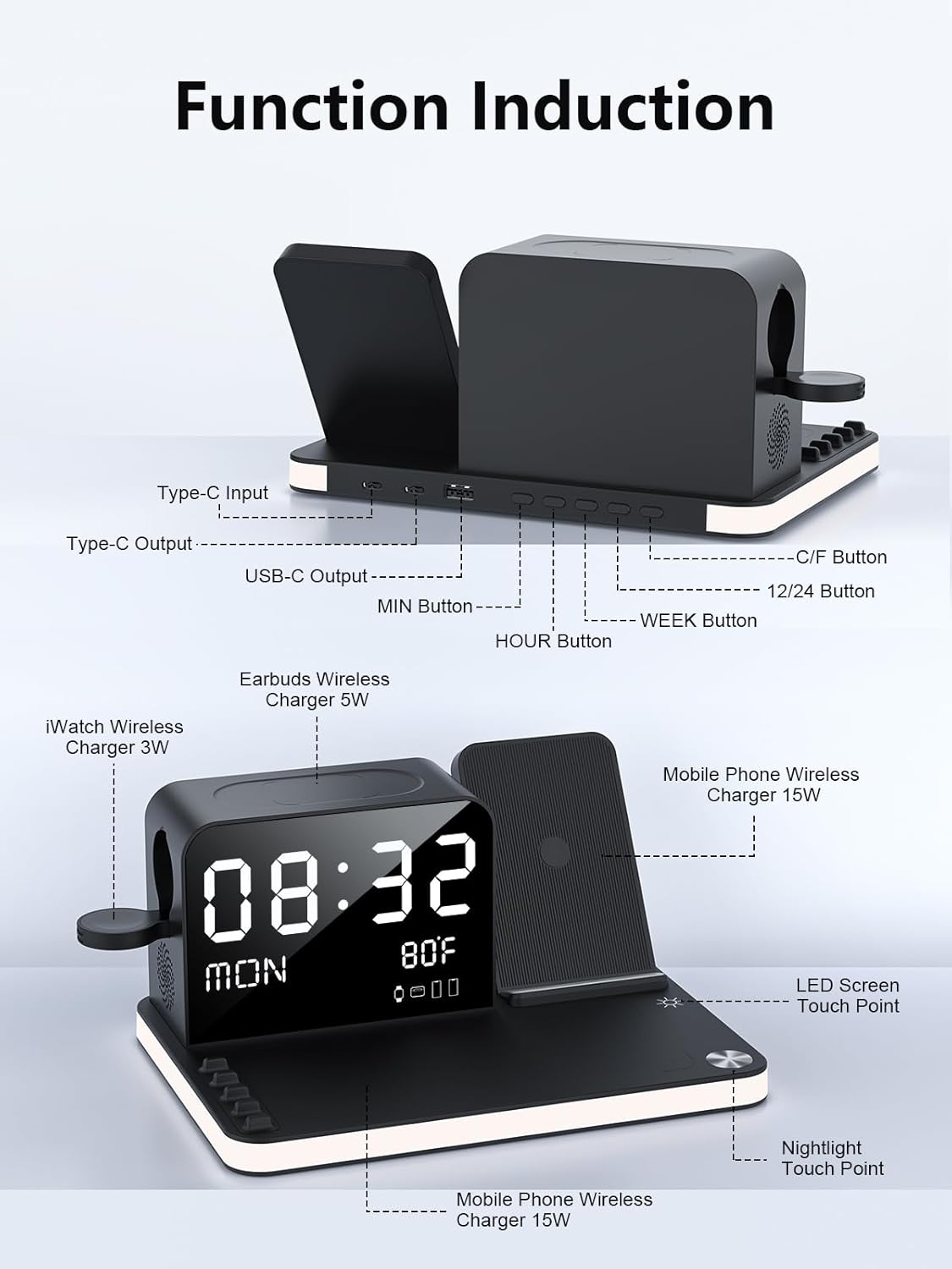 7 in 1 Wireless Charging Station for Apple Device Wireless Charger