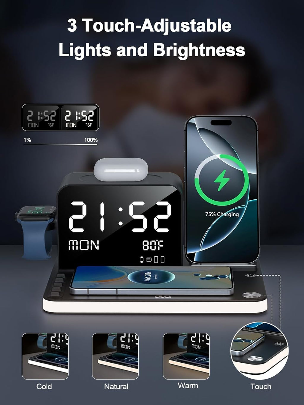 7 in 1 Wireless Charging Station for Apple Device Wireless Charger