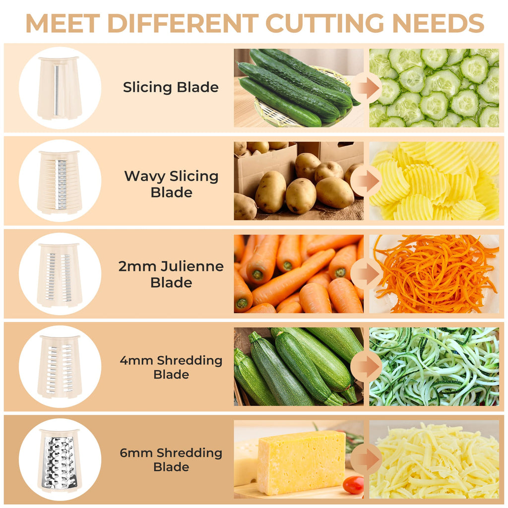 Rotary Cheese Grater & Vegetable Slicer for home use