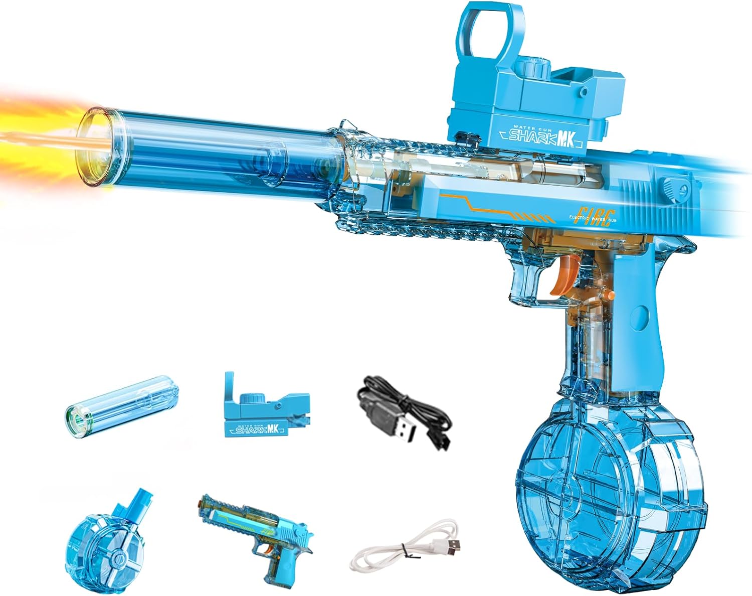 Automatic Water Blaster with Neon Lights | High-Speed Summer Toy 🔫