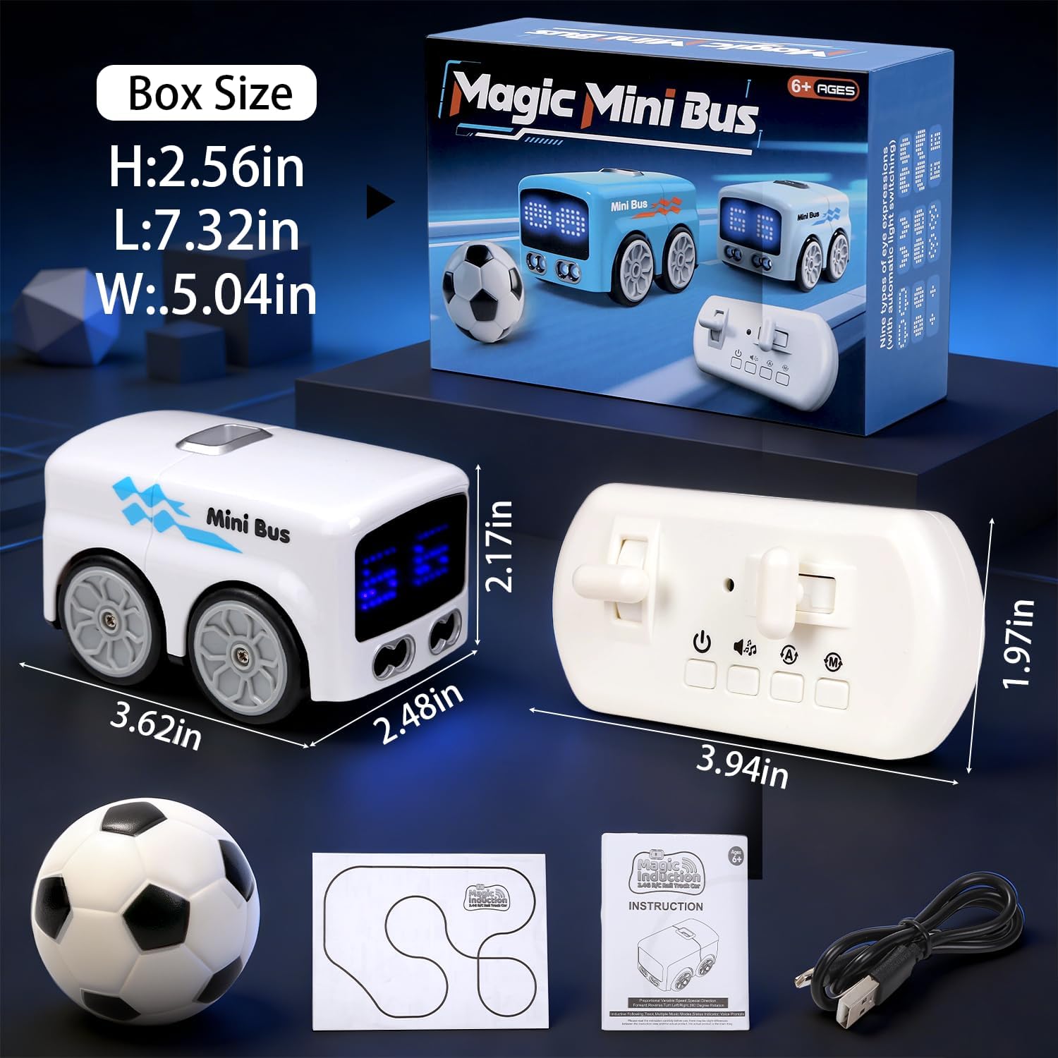4-in-1 Interactive Mini Bus - Follows Hands & Drawn Lines! 🚌✨