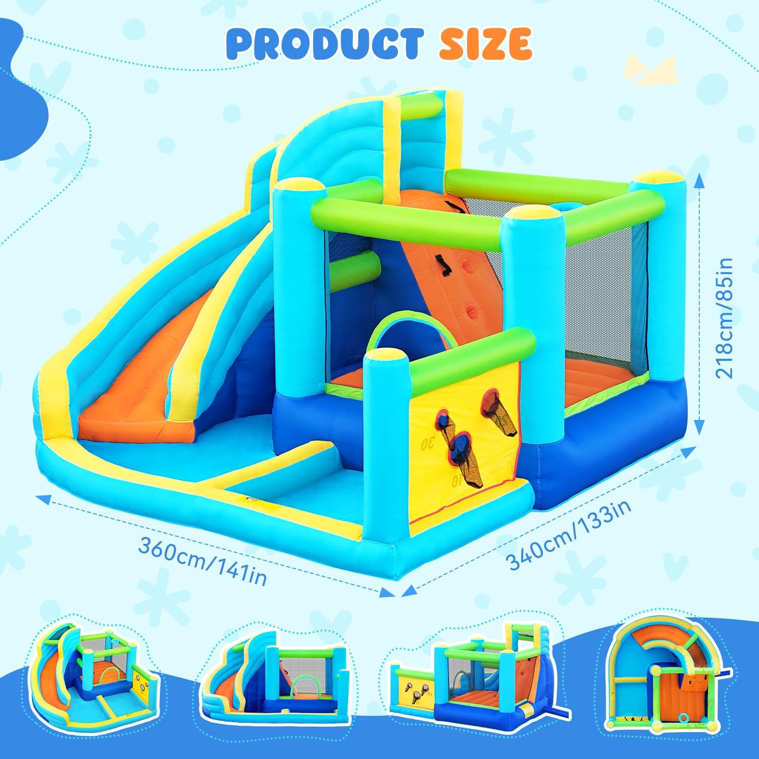 Inflatable Water Park & Bouncy Castle | Outdoor Kids Playhouse 🏰
