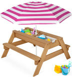 3-in-1 Kids Garden Table - Convertible Sand & Water Station ⛱️🌊
