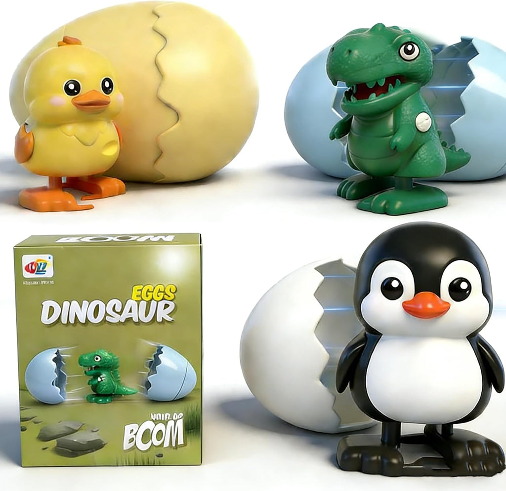 Surprise Boom Eggs | Wind-Up Hatching Animals（4pcs) 🐣
