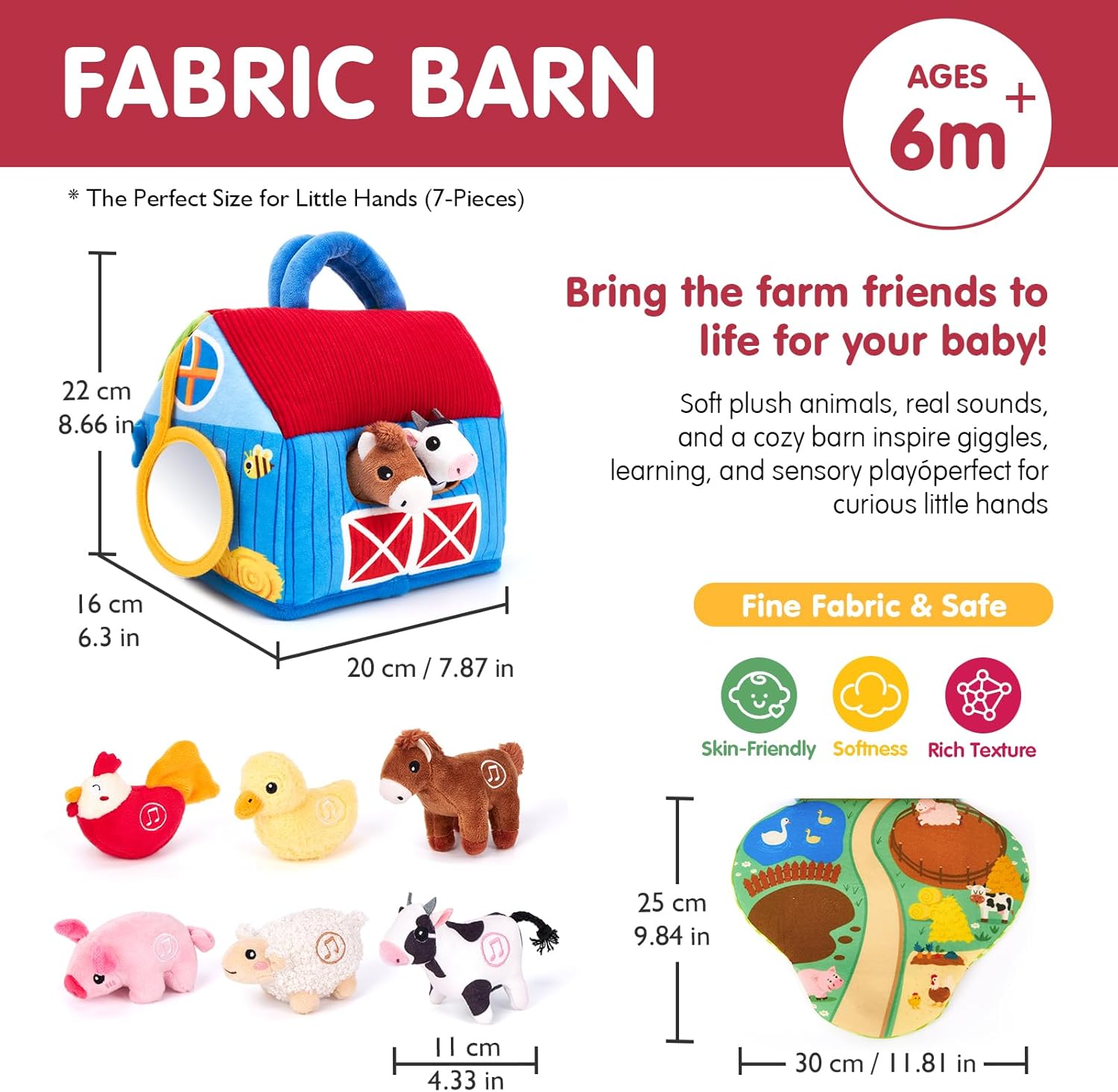 Talking Farm Barn | Montessori Sensory Playset (6m+) 🐮