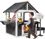 Deluxe Wooden Playhouse - All-in-One Garden Activity Station 🏠🌳