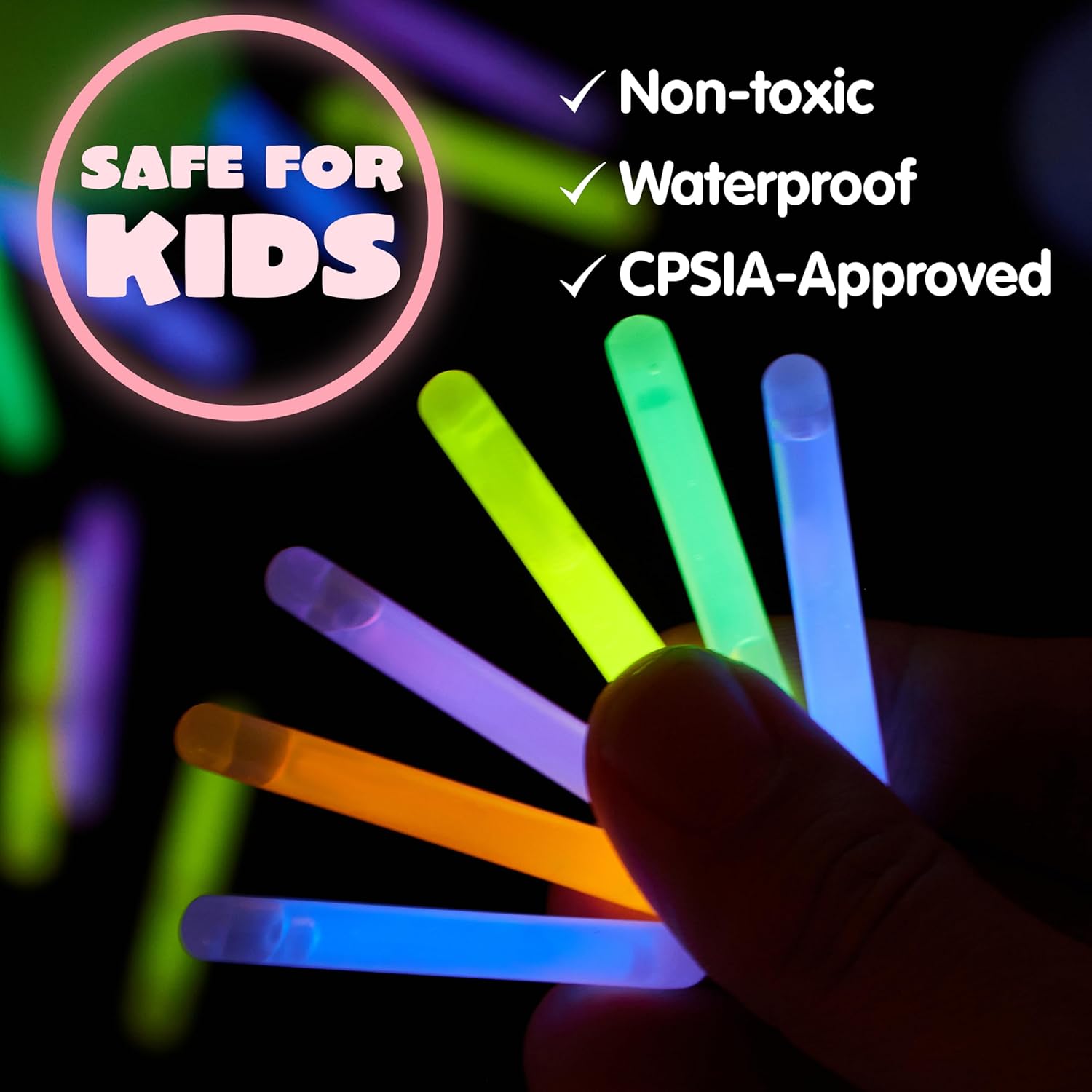 Glow-in-the-Dark Easter Hunt Eggs | With Mini Glow Sticks 120 Pcs🥚✨