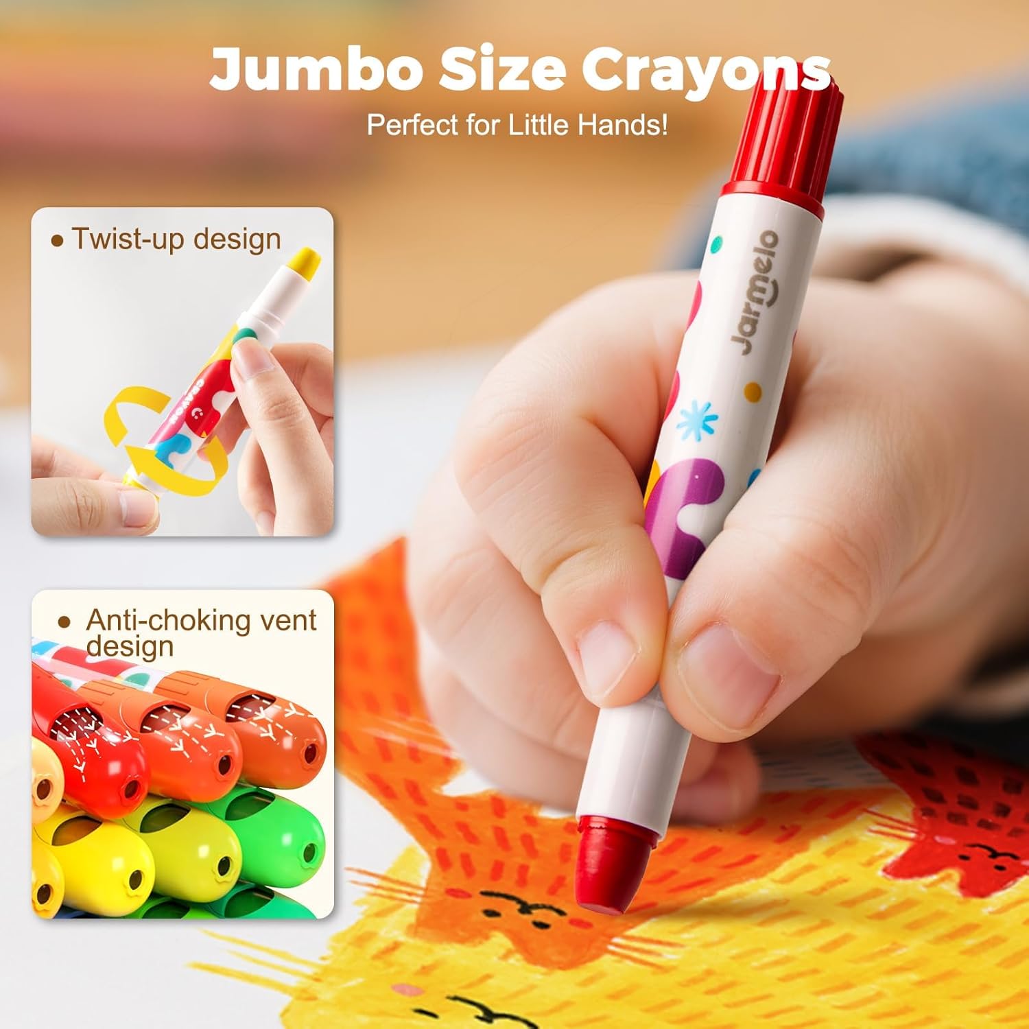 Silky Washable Crayons for Toddlers 🖍️