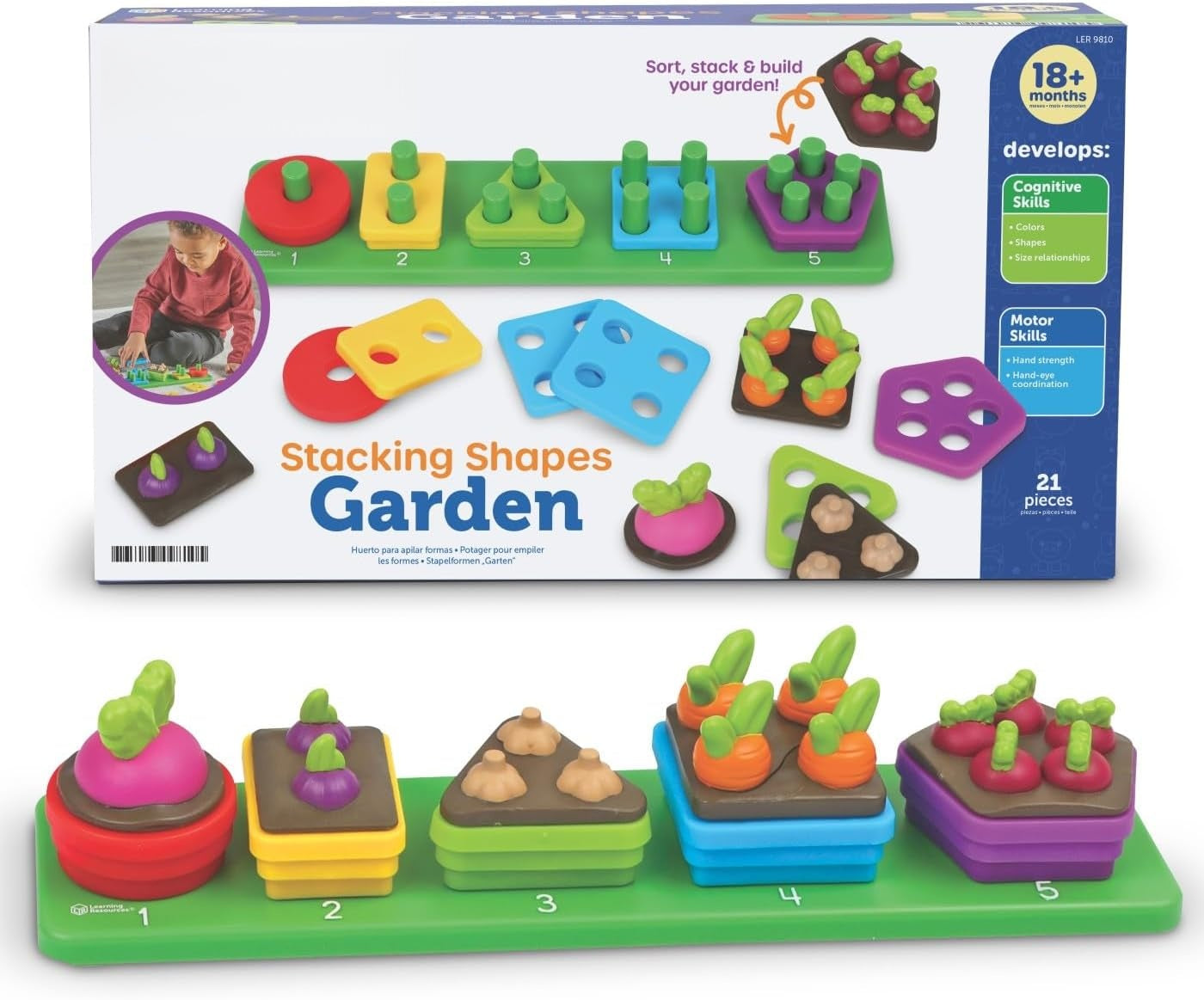 Shape & Colour Learning Garden | Montessori Fine Motor Toy 🌸✨