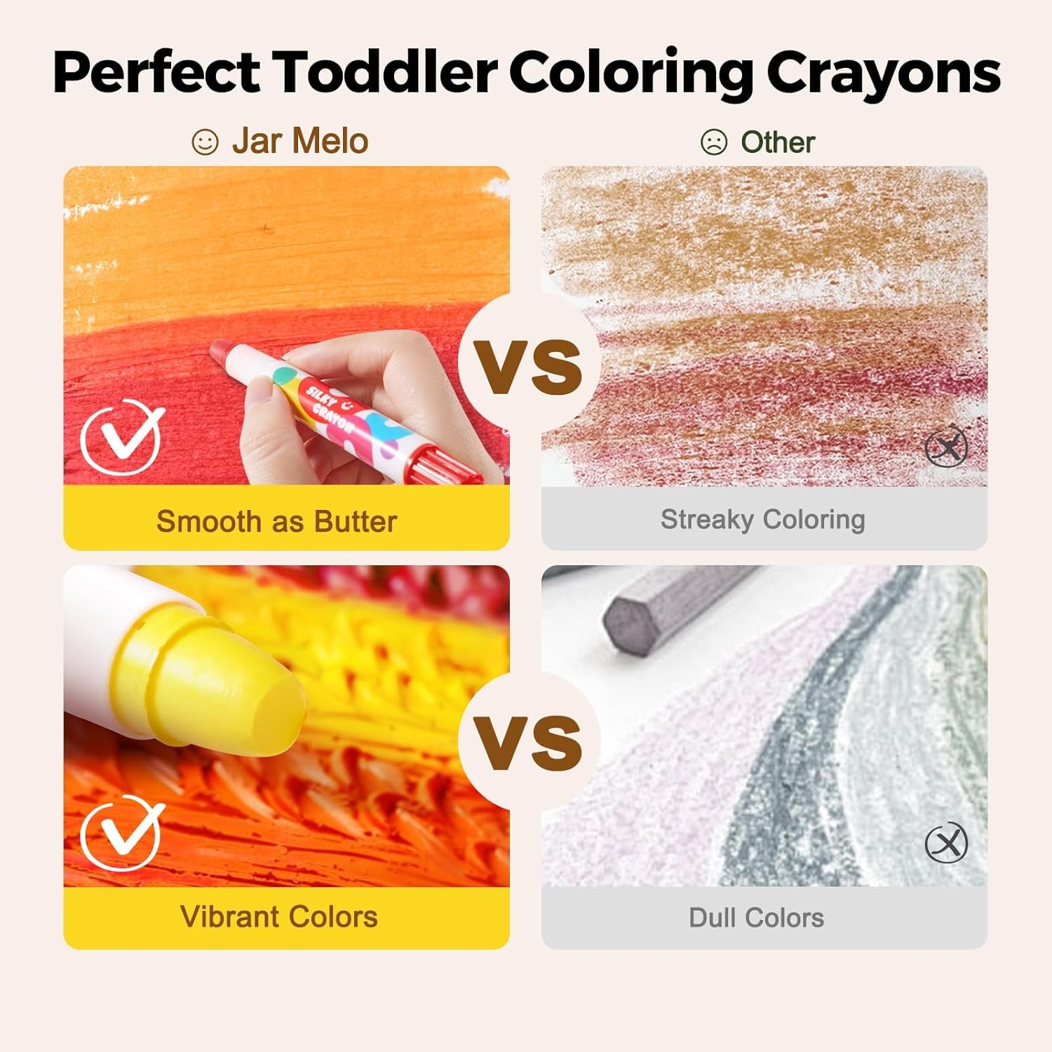 Silky Washable Crayons for Toddlers 🖍️