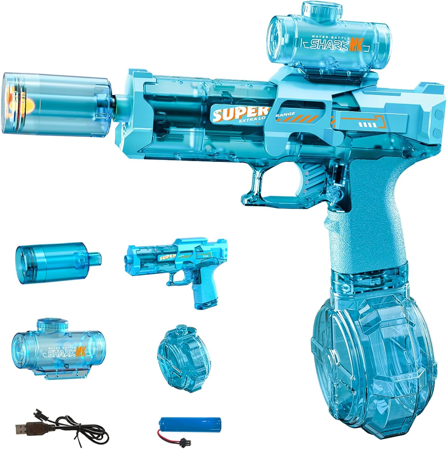 Automatic Water Blaster with Neon Lights | High-Speed Summer Toy 🔫