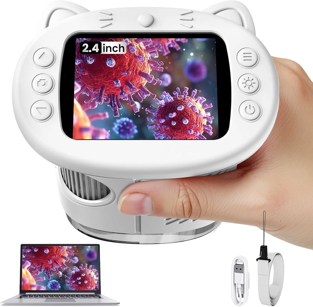 1000X Portable Kids Microscope - 2.4" HD Screen Discovery Kit 🔬✨