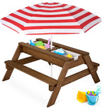 3-in-1 Kids Garden Table - Convertible Sand & Water Station ⛱️🌊