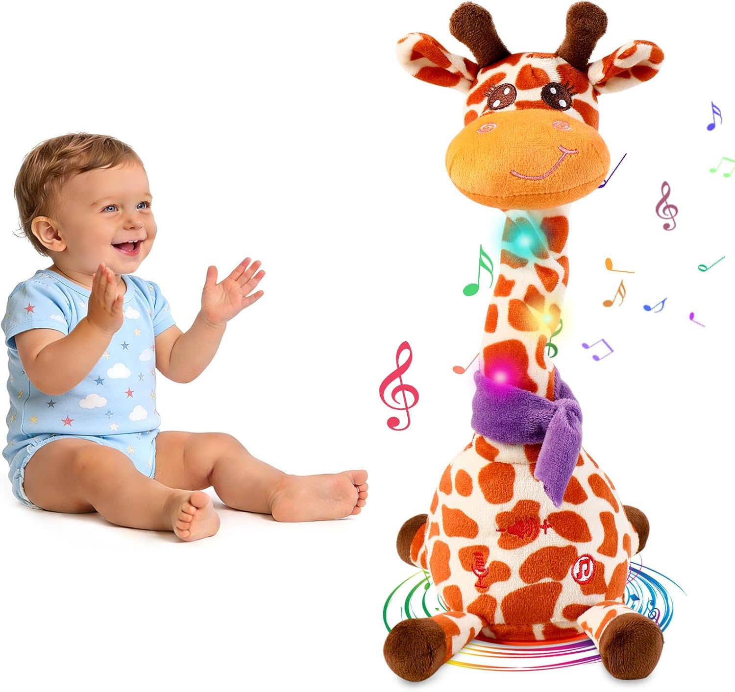 Interactive Dancing Plush Toy | Sings & Repeats What You Say 🦒✨