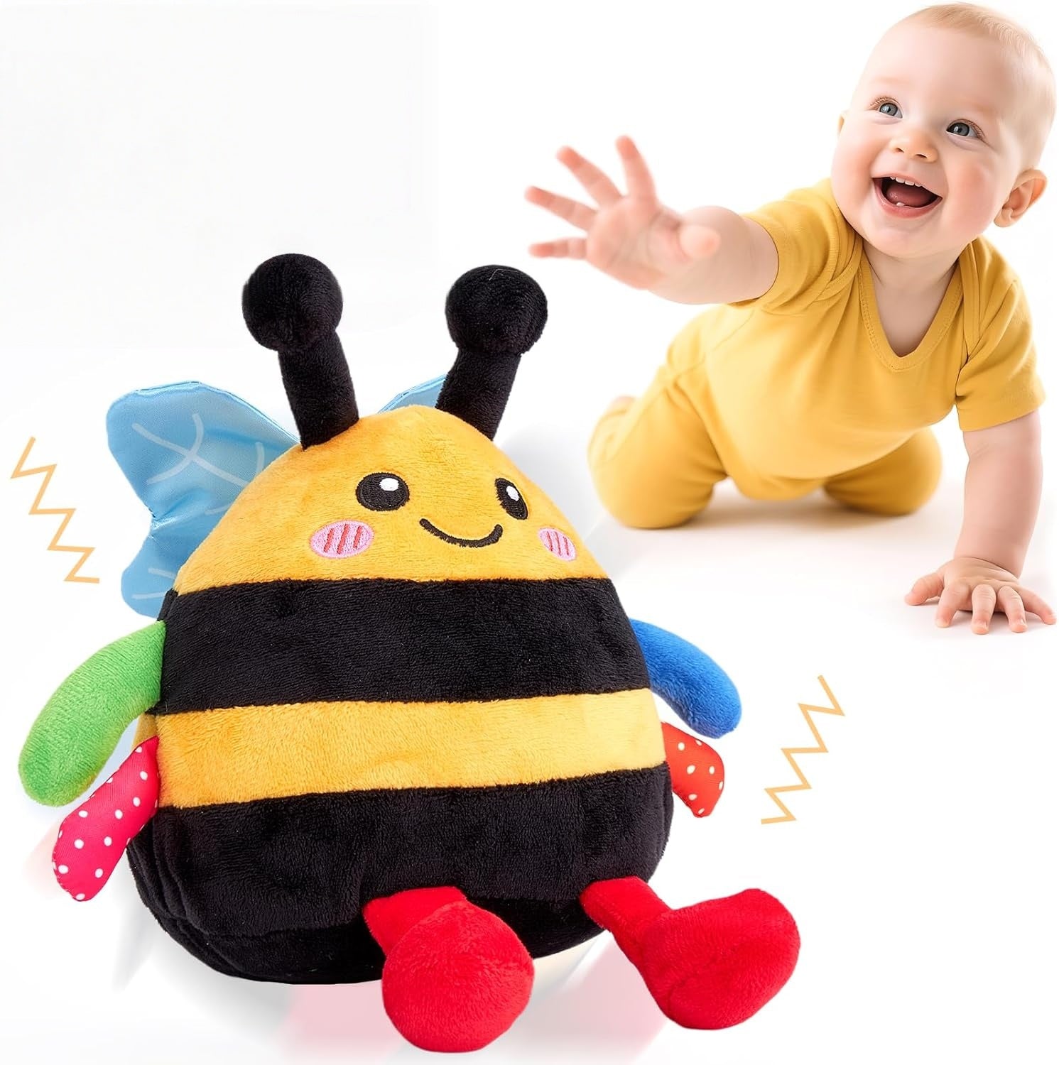 Musical Crawling Crab Toy with Sensors | Interactive Tummy Time Toy 🦀✨