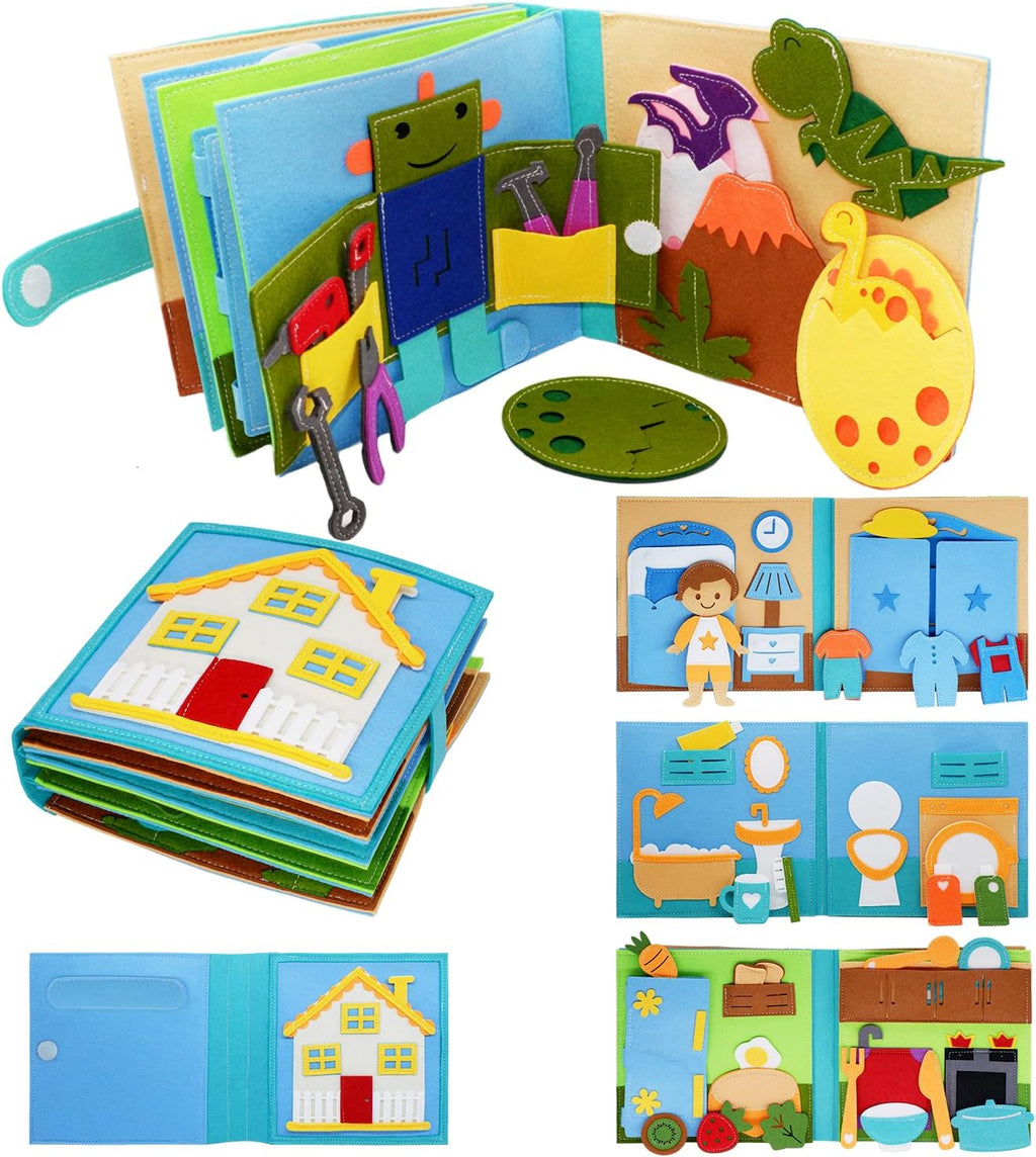 Montessori Busy Board | Sensory Activity Book for Toddlers 🧩