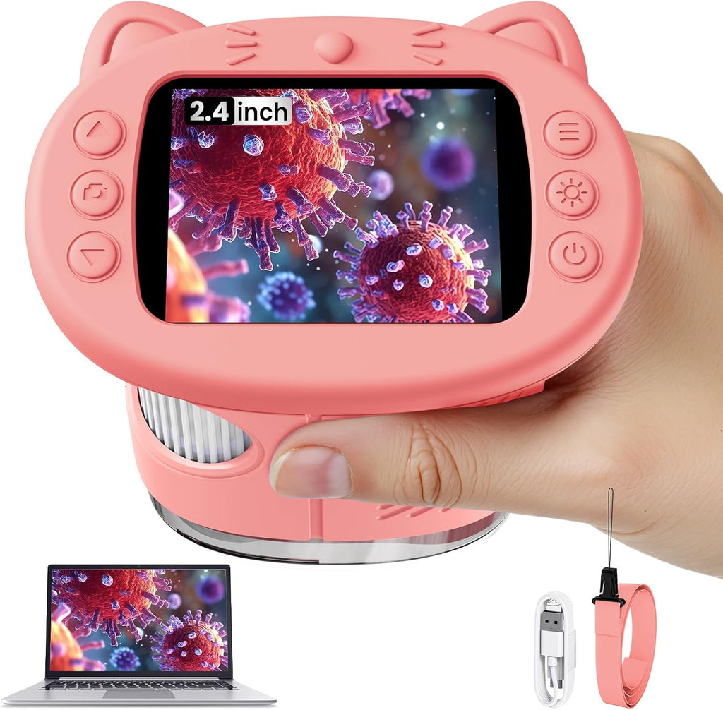 1000X Portable Kids Microscope - 2.4" HD Screen Discovery Kit 🔬✨