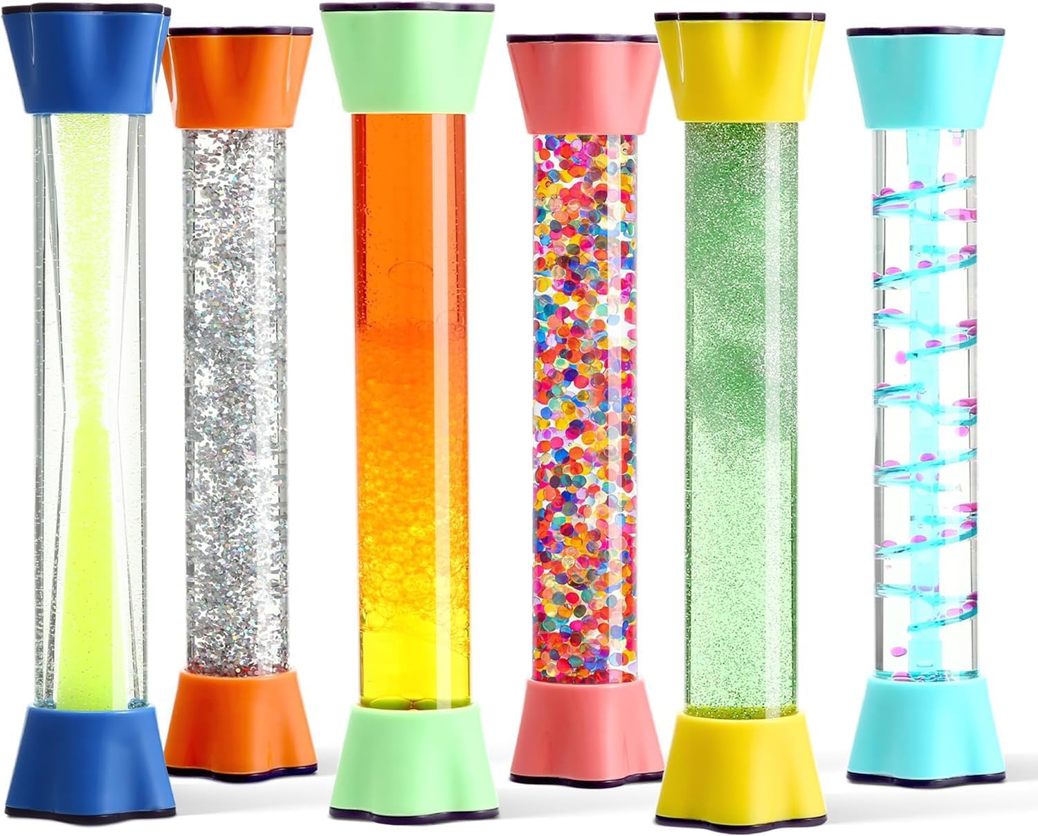 Calming Liquid Motion Bubbler Timer | Sensory Relaxation Toy (5-Pack) ⏳