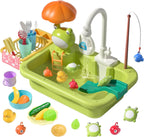 Kids Kitchen Play Sink | Running Water & Dishwasher Toy 💧