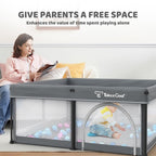 All-in-One Foldable Baby Playpen with Mat & 50 Ocean Balls 👶✨