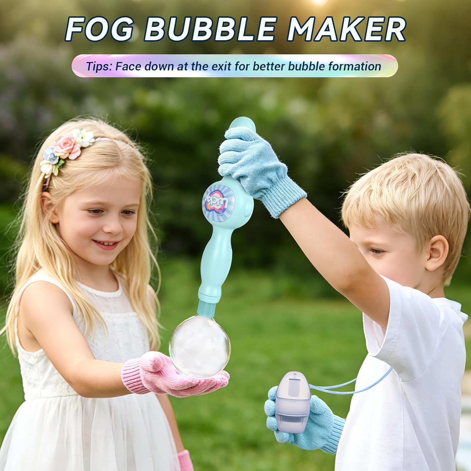 Elastic Bubble Wand - Fog-Filled Bubbles with Lights & Music 🫧💨