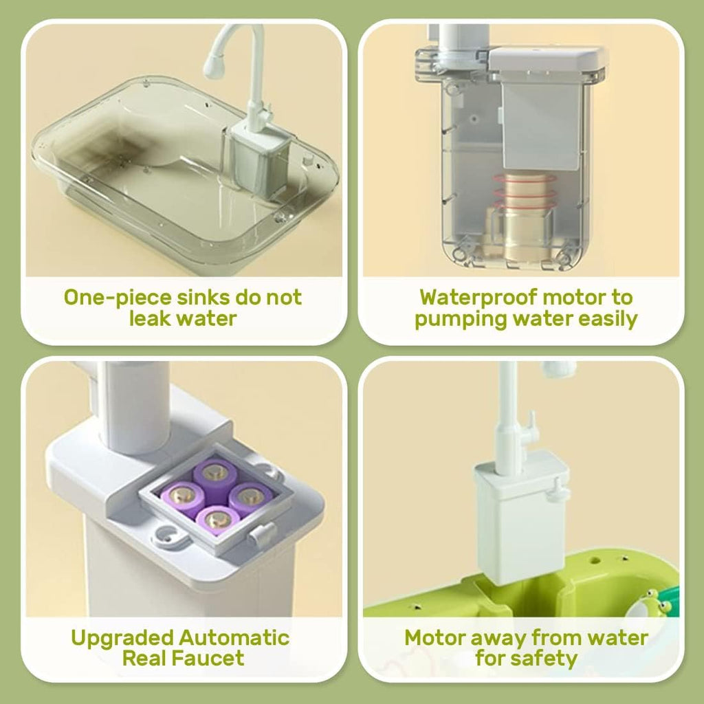 Kids Kitchen Play Sink | Running Water & Dishwasher Toy 💧