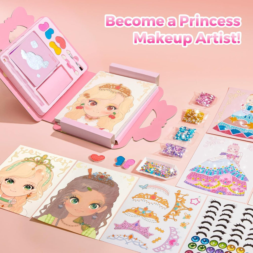 4-in-1 Princess Art Studio | Makeup, Gems & Foil Craft Book 👑