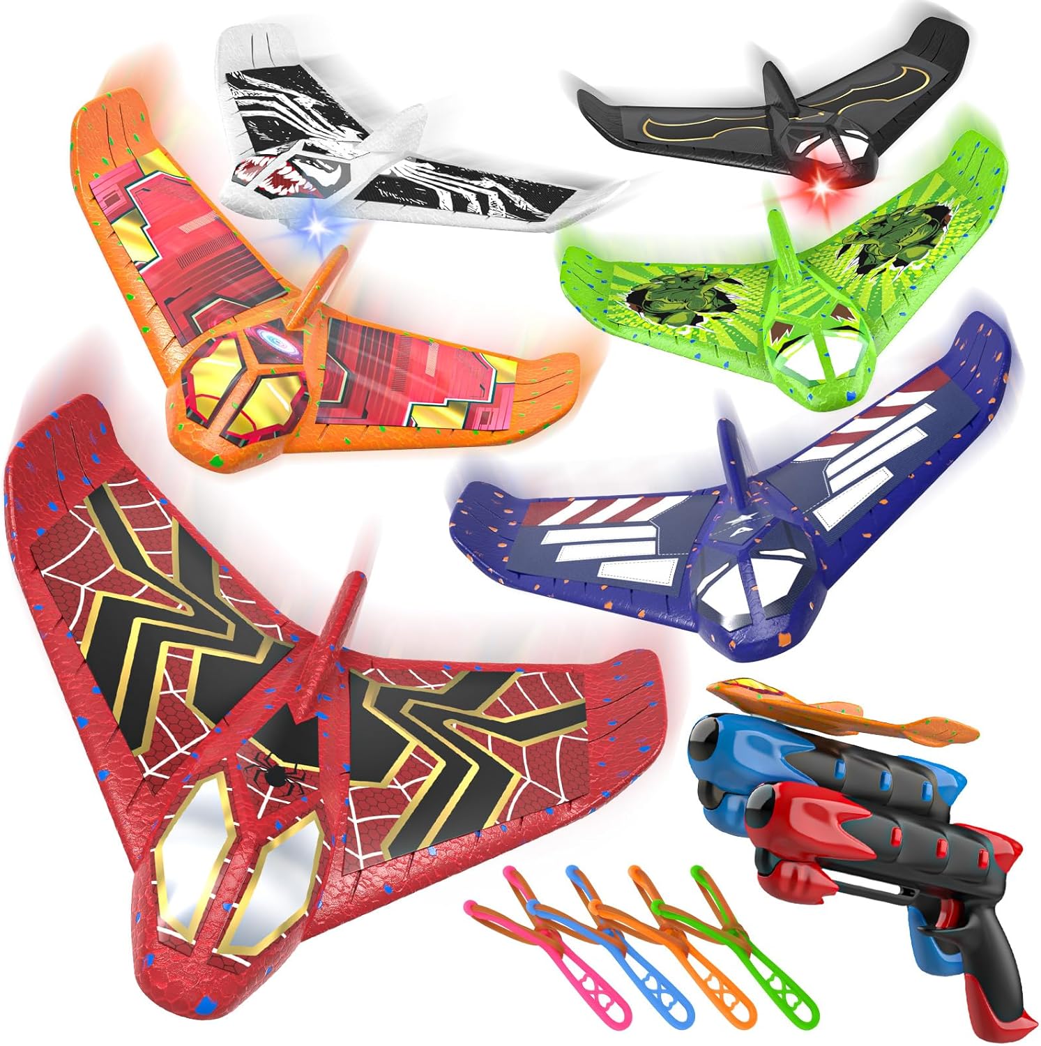 LED Foam Glider Launcher Set | Outdoor Flying Airplane Toy ✈️🚀