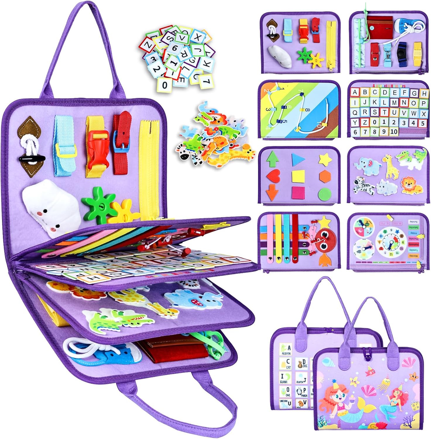 Montessori Busy Board | Sensory Activity Book for Toddlers 🧩