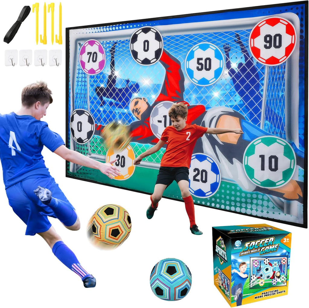 2-in-1 Kick & Score Soccer Target Set - Indoor Safe & Outdoor Ready ⚽️🥅