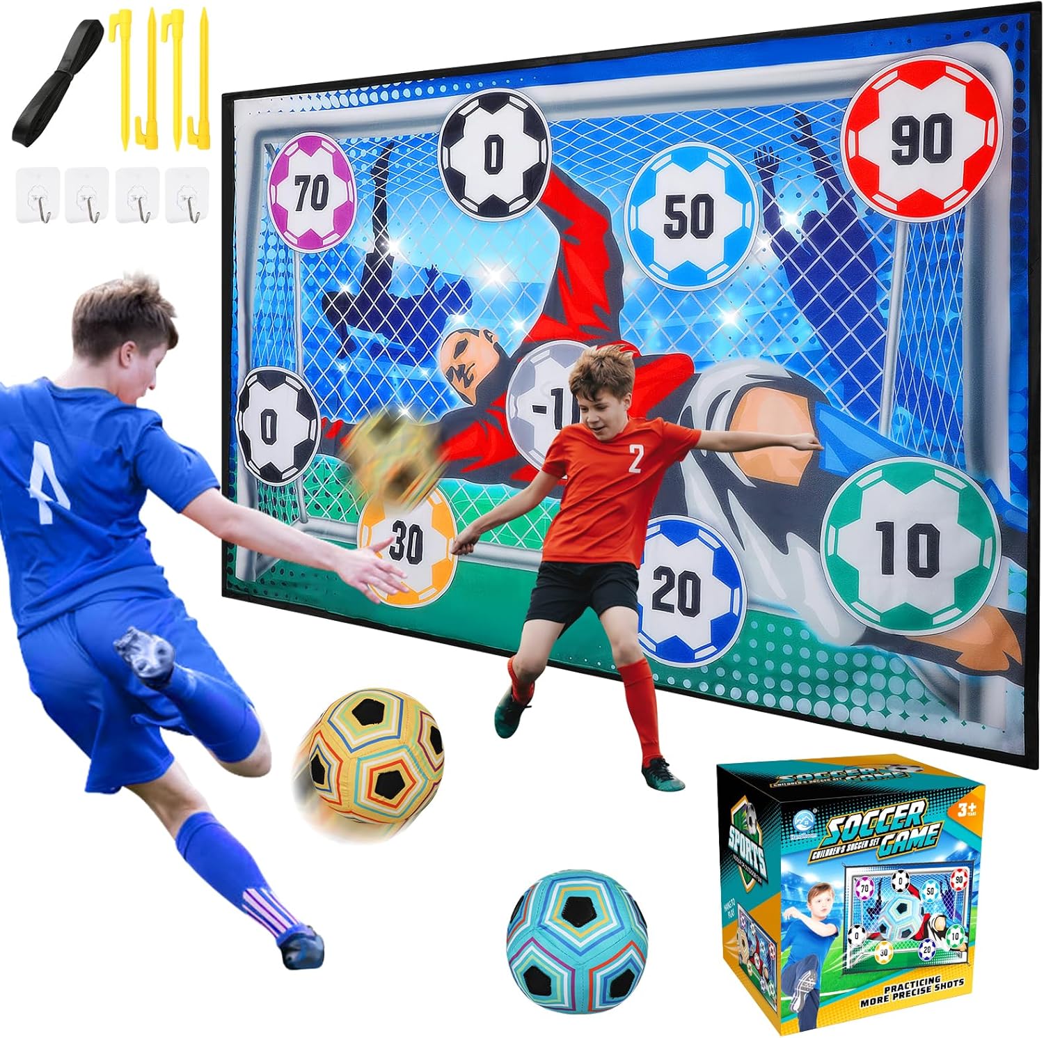 2-in-1 Kick & Score Soccer Target Set - Indoor Safe & Outdoor Ready ⚽️🥅
