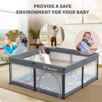 All-in-One Foldable Baby Playpen with Mat & 50 Ocean Balls 👶✨