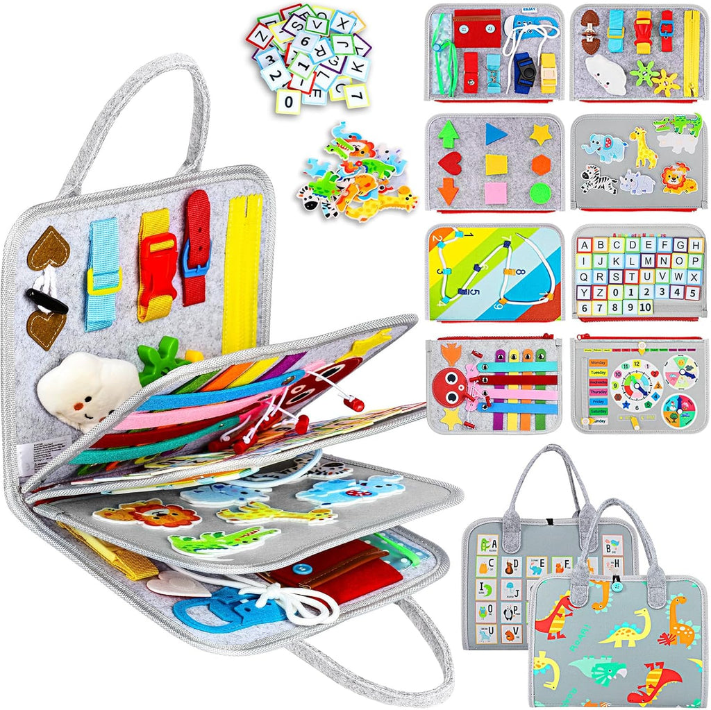 Montessori Busy Board | Sensory Activity Book for Toddlers 🧩