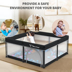 All-in-One Foldable Baby Playpen with Mat & 50 Ocean Balls 👶✨