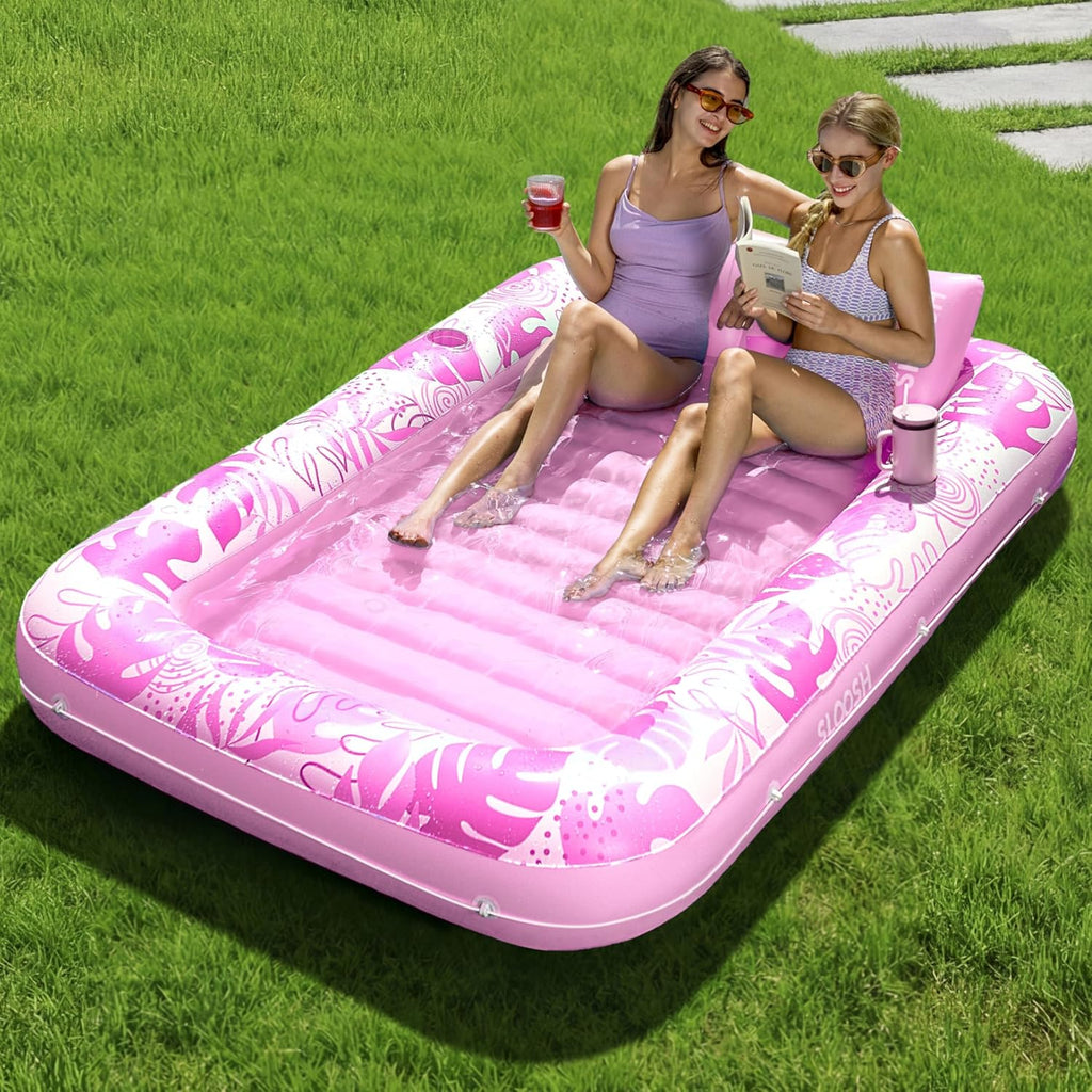 4-in-1 Inflatable Tanning Pool - 216cm Luxury Shared Lounge ☀️🌊