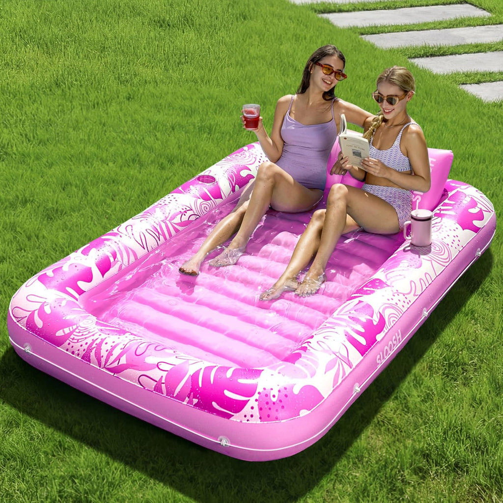 4-in-1 Inflatable Tanning Pool - 216cm Luxury Shared Lounge ☀️🌊