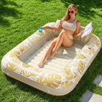 4-in-1 Inflatable Tanning Pool - 216cm Luxury Shared Lounge ☀️🌊