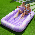 4-in-1 Inflatable Tanning Pool - 216cm Luxury Shared Lounge ☀️🌊