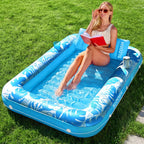 4-in-1 Inflatable Tanning Pool - 216cm Luxury Shared Lounge ☀️🌊