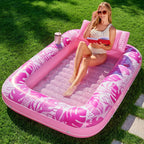 4-in-1 Inflatable Tanning Pool - 216cm Luxury Shared Lounge ☀️🌊