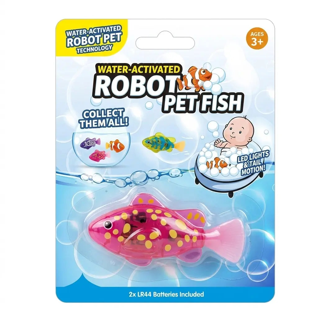 Magic Glowing Robot Fish (4-Pack) - Water-Activated LED Swimming Toys 🐠✨